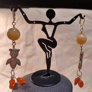 Fancilful Quirky Fun Goldfish Earrings